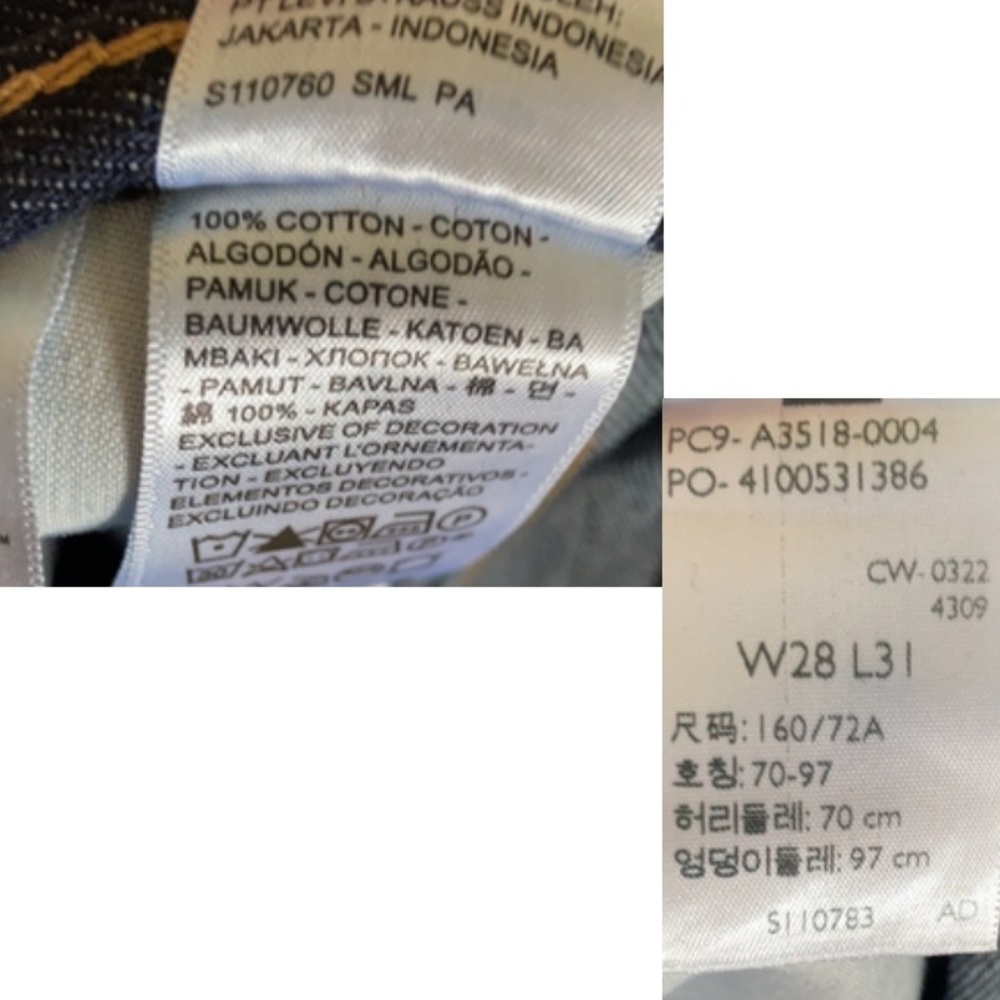 Relist7/20 Levi’s 94 baggy midrise straight leg jean cotton retro 27 or 30 - Picture 16 of 17